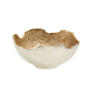Small Nickel and Gold Finish Bowl