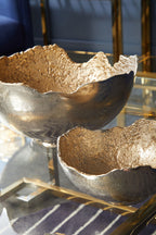 Small Nickel and Gold Finish Bowl