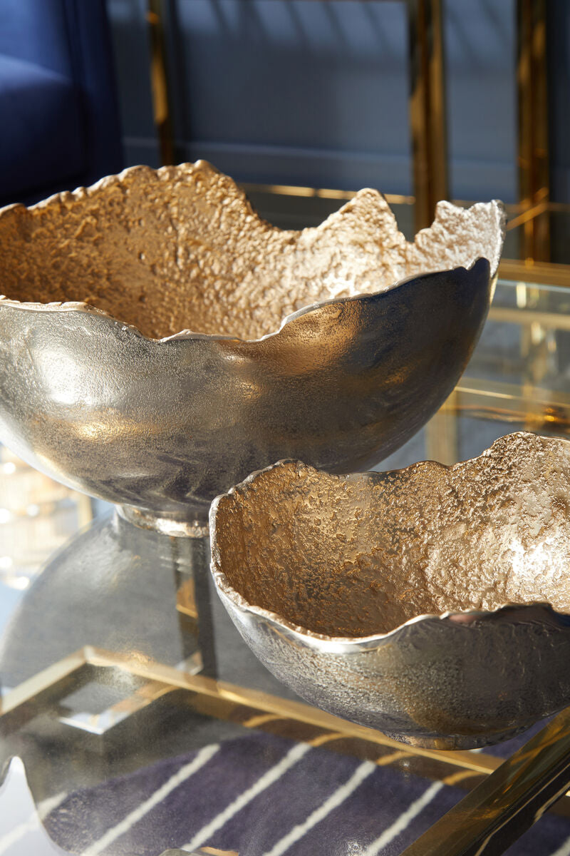 Small Nickel and Gold Finish Bowl