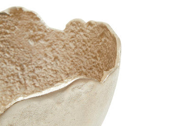 Large Two Toned Silver and Gold Finish Bowl
