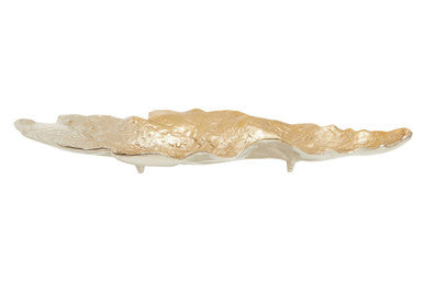 Large Ombre Silver and Gold Finish Dish