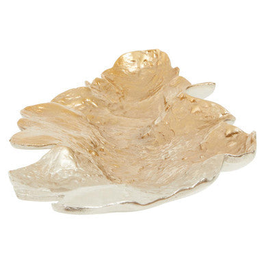 Large Ombre Silver and Gold Finish Dish