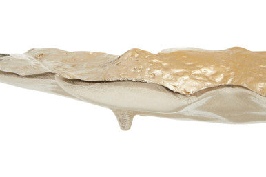 Large Ombre Silver and Gold Finish Dish