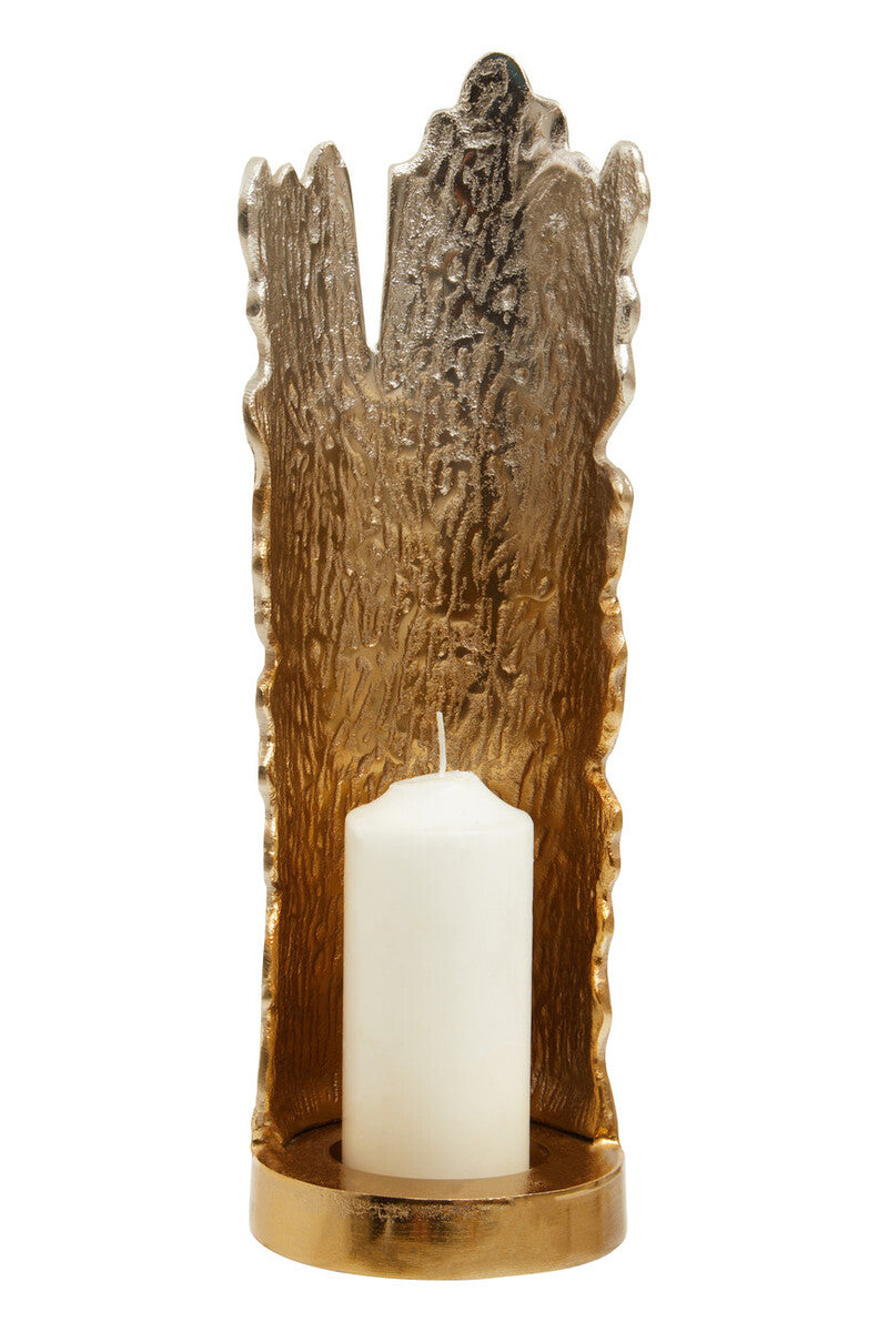 Large Ombre Silver and Gold Finish Candle Holder