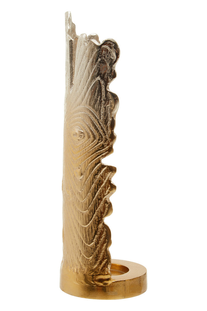 Small Ombre Silver and Gold Finish Candle Holder