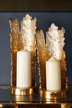 Large Ombre Silver and Gold Finish Candle Holder