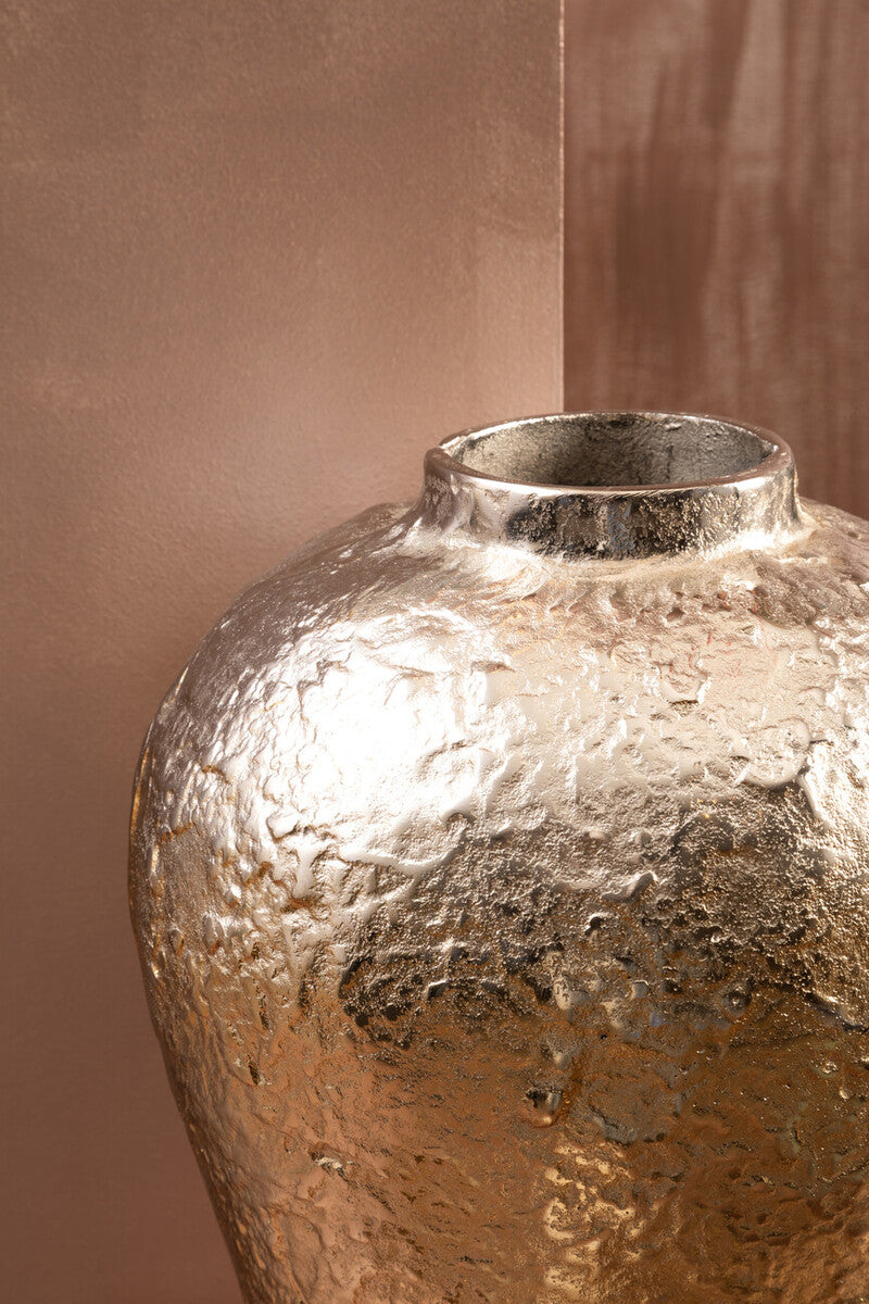 Large Ombre Silver and Gold Finish Vase