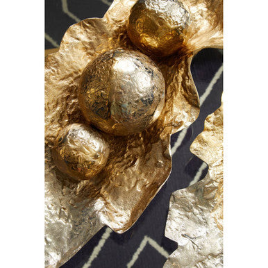 Set of Three Ombre Silver and Gold Finish Deco Balls