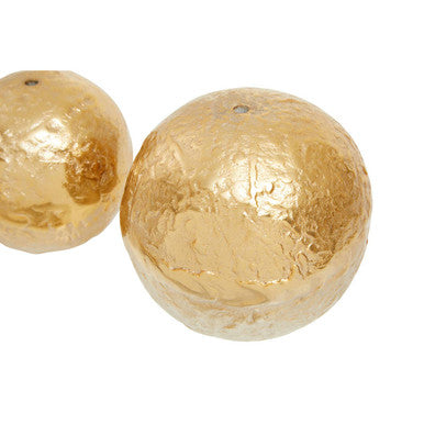 Set of Three Ombre Silver and Gold Finish Deco Balls