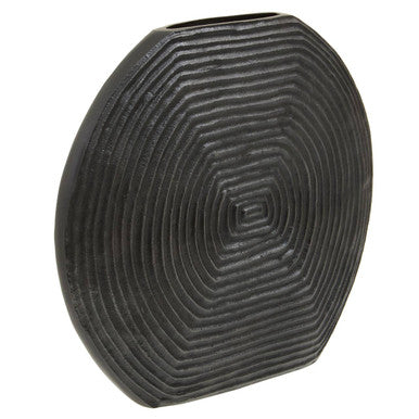 Textured Grey Aluminium Large Vase