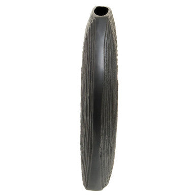 Textured Grey Aluminium Large Vase