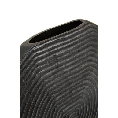 Textured Grey Aluminium Large Vase