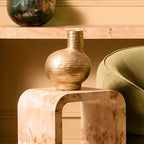 Small Abstract Gold Finish Vase