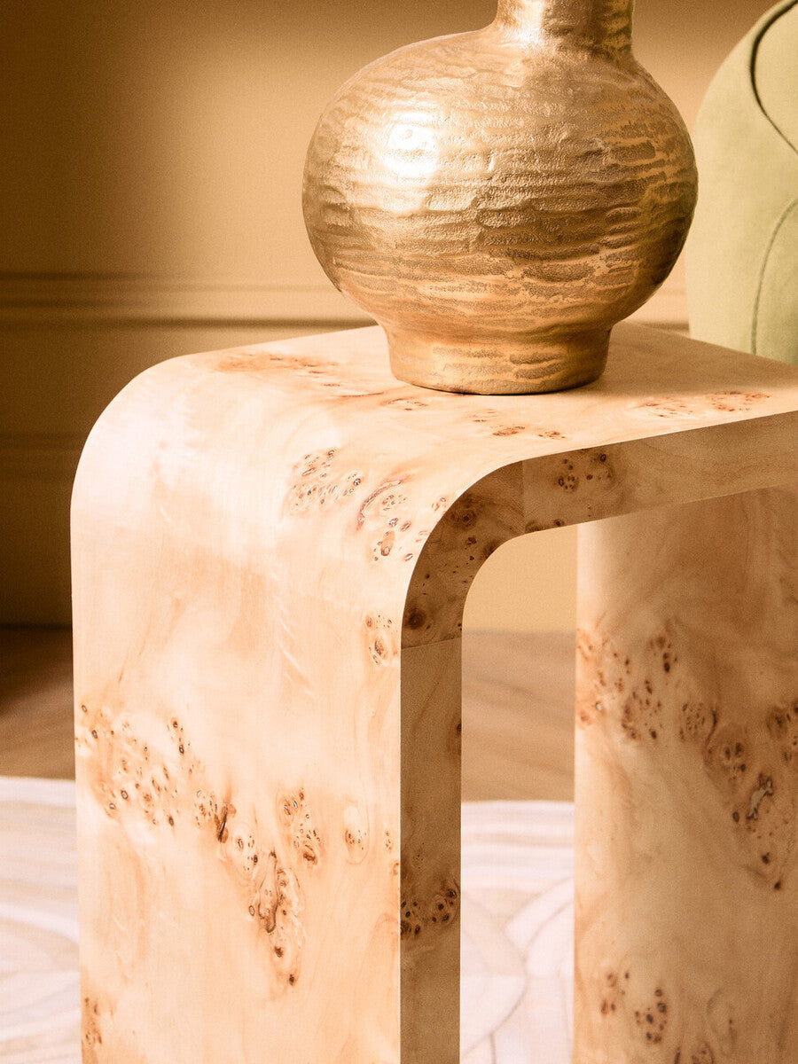 Small Abstract Gold Finish Vase