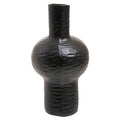 Large Abstract Black Finish Vase | Deomali