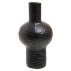 Large Abstract Black Finish Vase | Deomali
