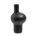 Large Abstract Black Finish Vase | Deomali