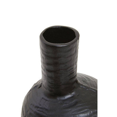 Large Abstract Black Finish Vase | Deomali
