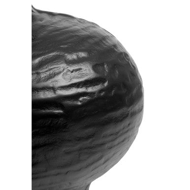 Large Abstract Black Finish Vase | Deomali