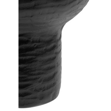 Large Abstract Black Finish Vase | Deomali