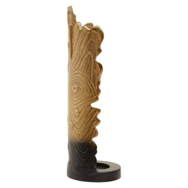 Black and Gold Finish Large Ombre Candle Holder