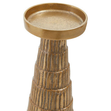 Large Gold Finish Candle Holder