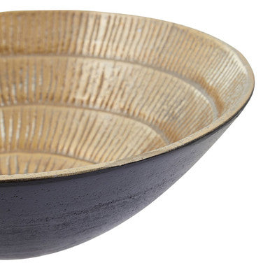 Small Black and Gold Finish Bowl