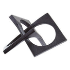 Black Finish Square Knot Sculpture