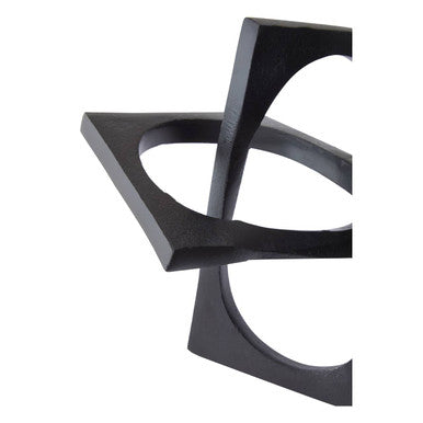 Black Finish Square Knot Sculpture
