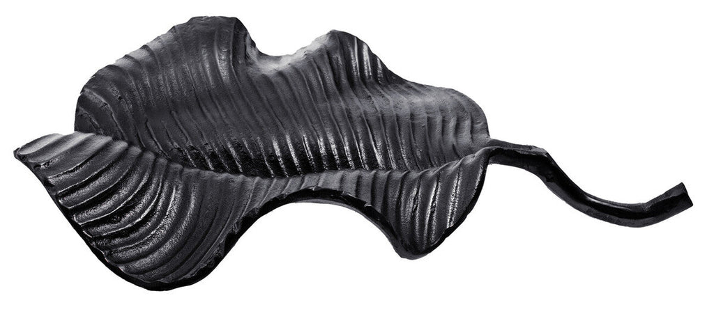 Black Finish Leaf Dish