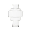 Stacked Design Small Glass Vase