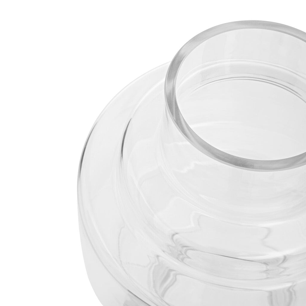 Stacked Design Small Glass Vase