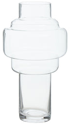 Stacked Design Large Glass Vase