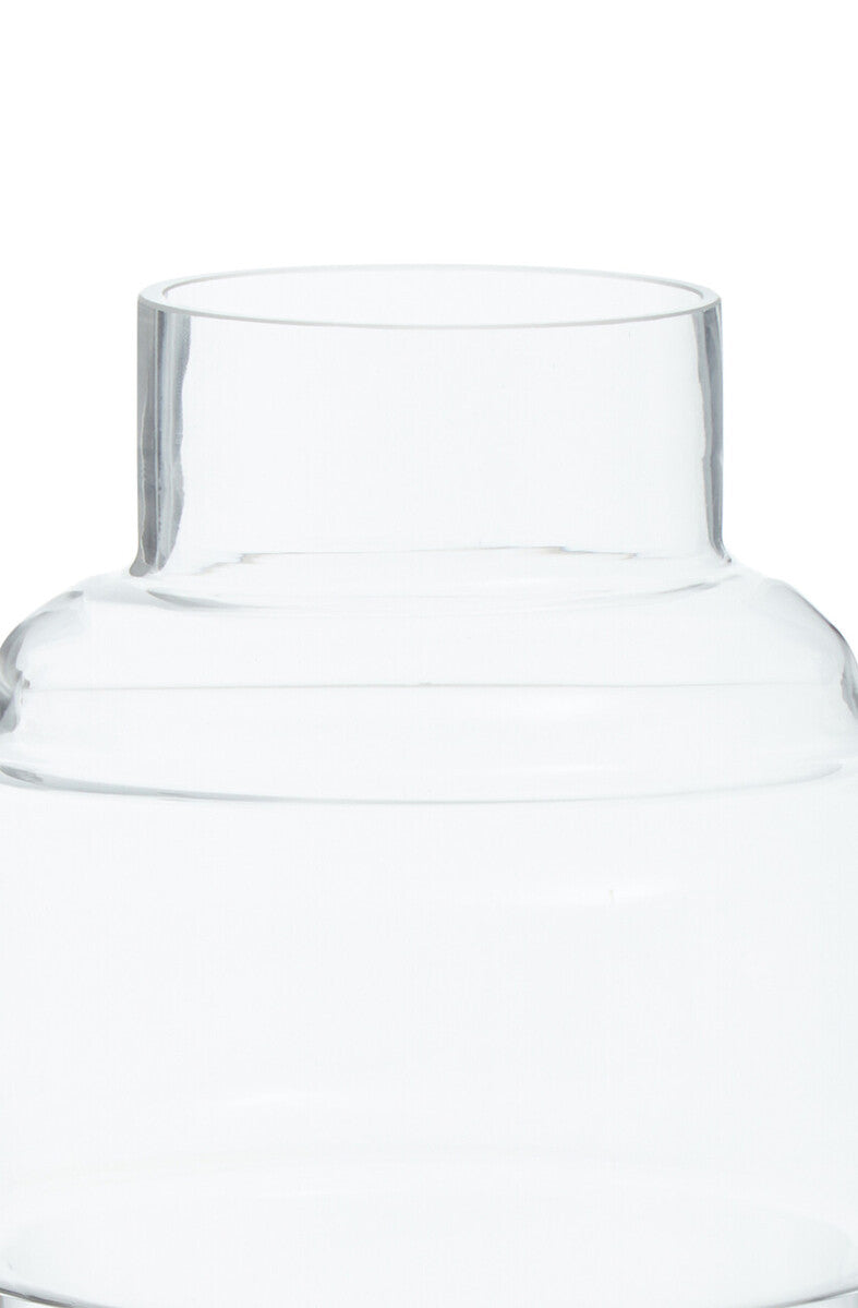 Stacked Design Large Glass Vase