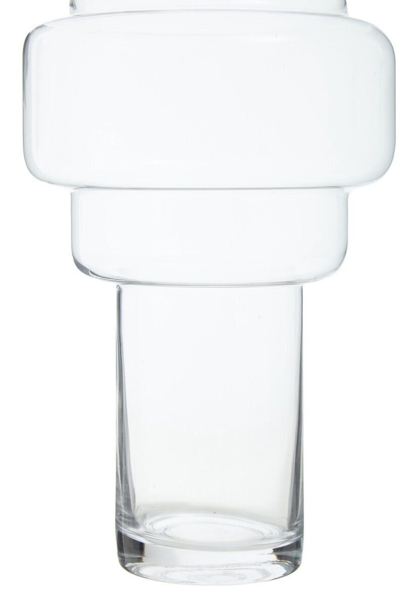 Stacked Design Large Glass Vase
