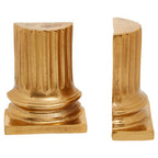 Set of 2 Gold Pillar Bookends