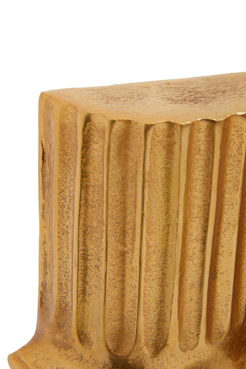 Set of 2 Gold Pillar Bookends