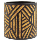 Natural and Black Planter