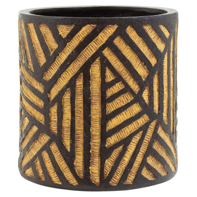 Natural and Black Planter