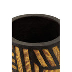 Natural and Black Planter with Angular Legs