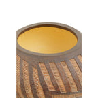Round Brown Planter with Angular Legs