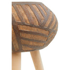 Round Brown Planter with Angular Legs
