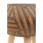 Round Brown Planter with Angular Legs
