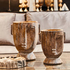 Large Rustic Face Planter
