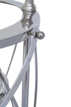 Large Silver Frame Floor Lantern