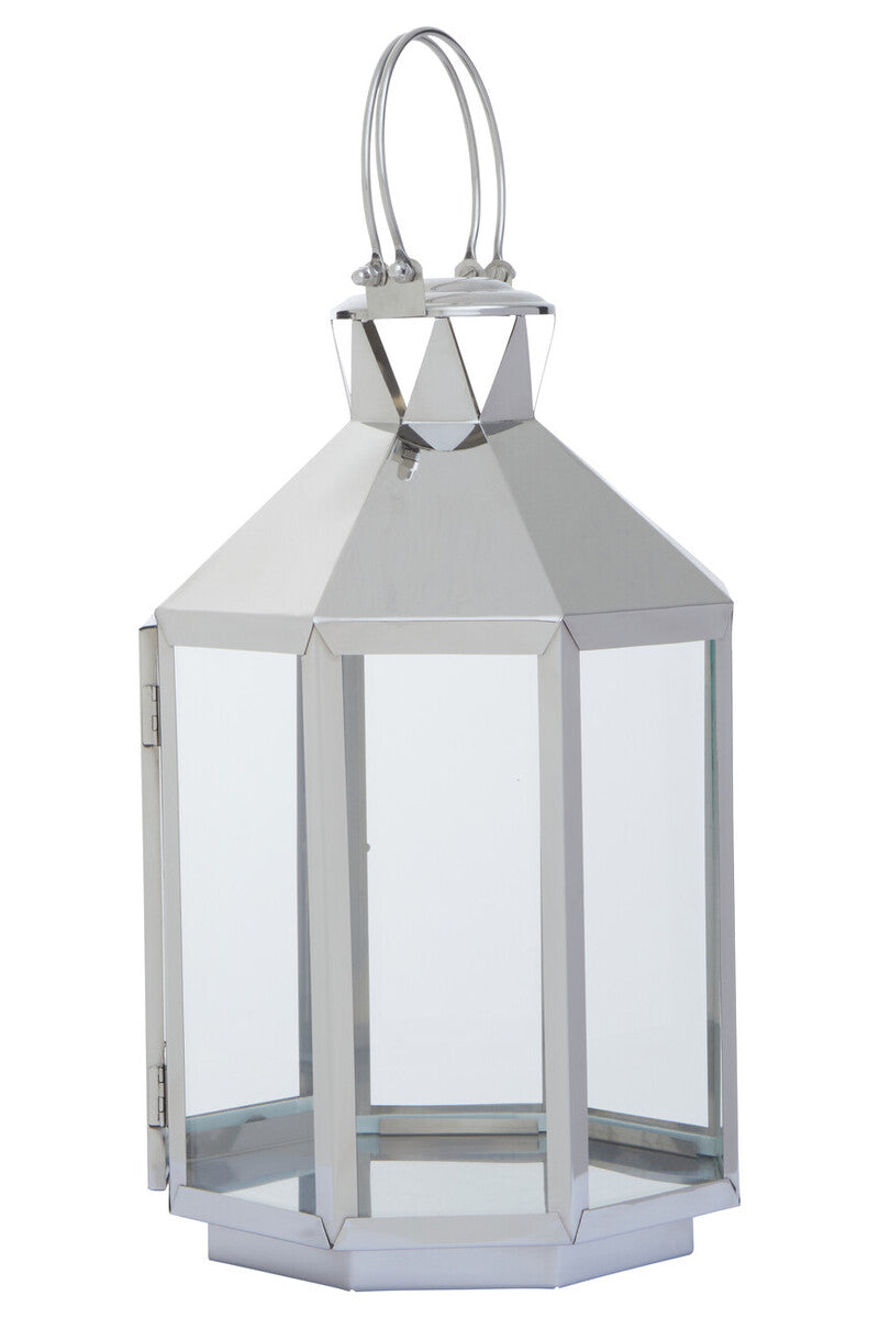 Large Silver Steel Lantern