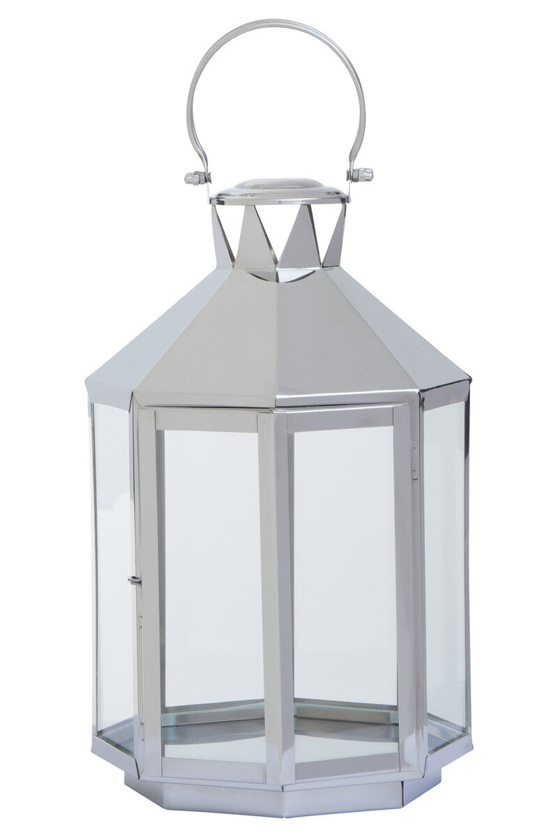 Large Silver Steel Lantern