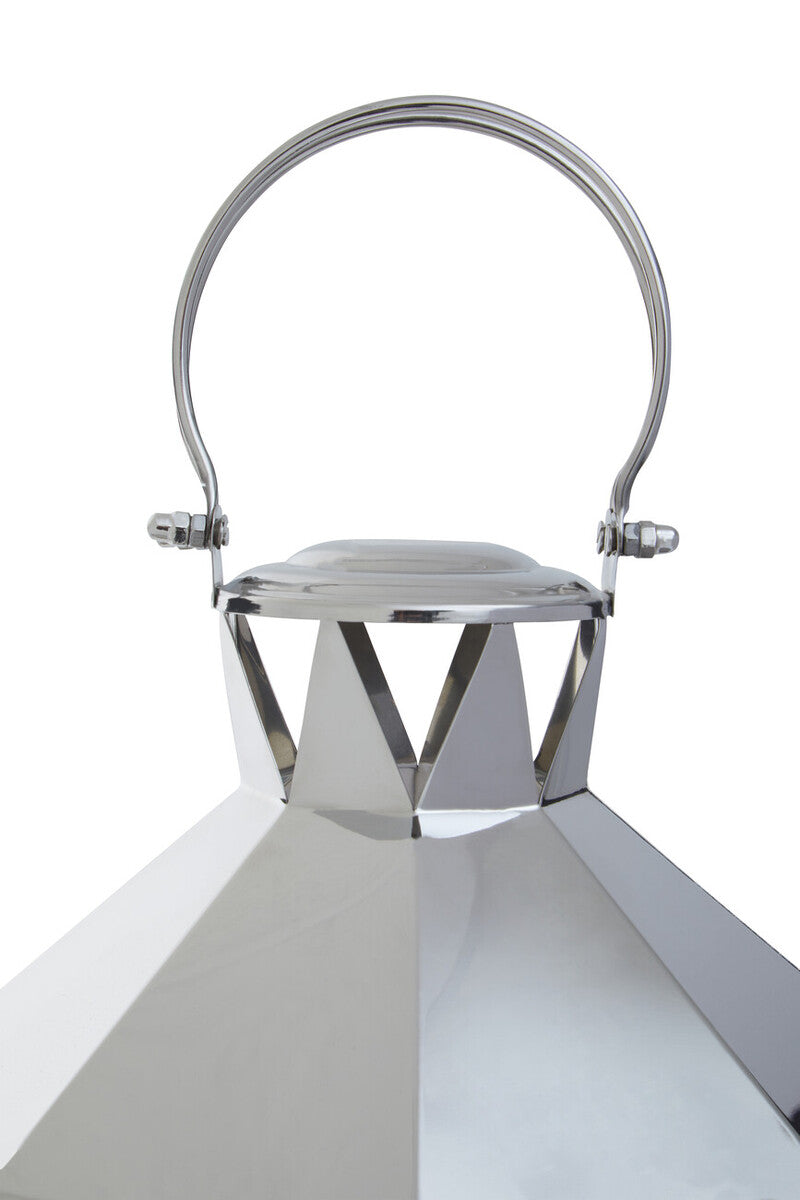 Large Silver Steel Lantern