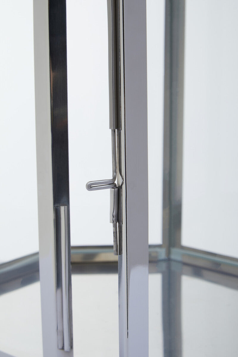 Large Silver Steel Lantern