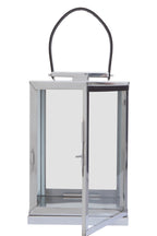 Small Silver Steel with Hair on Leather Handle Lantern